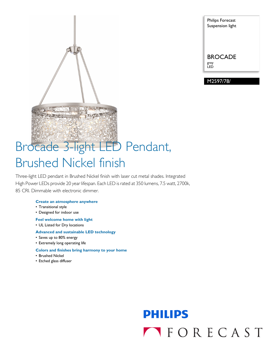 Philips M259778 User Manual | 2 pages