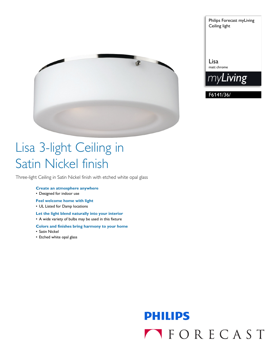 Philips F614136 User Manual | 2 pages