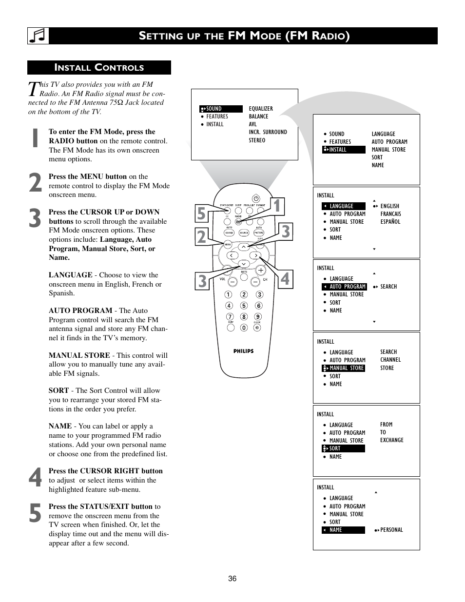 Fm m, Fm r | Philips 20PF7835-37B User Manual | Page 36 / 46