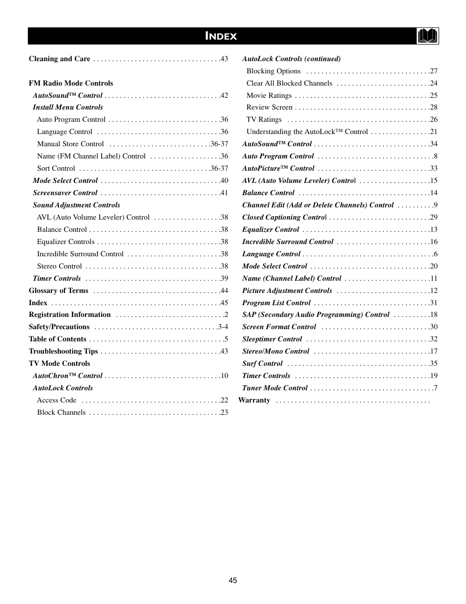 Philips 20PF7835-37B User Manual | Page 45 / 46