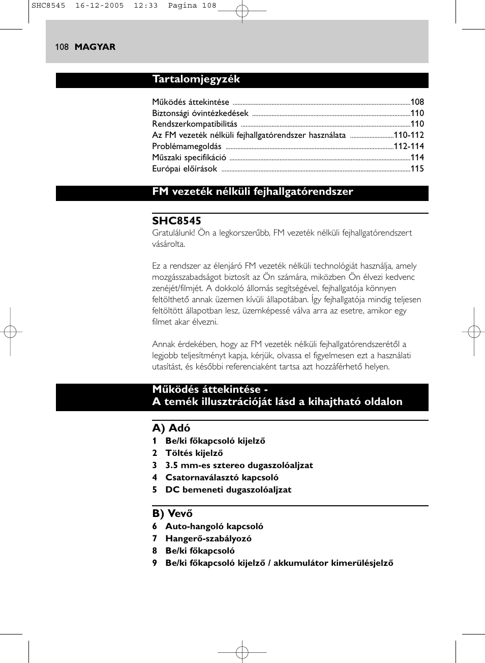 Philips SHC8545-05 User Manual | Page 108 / 149