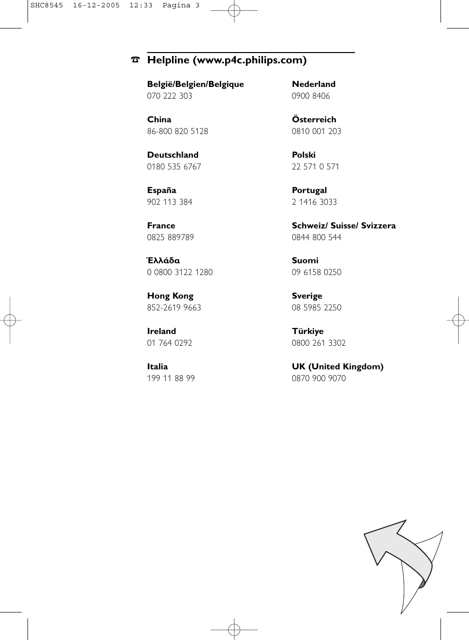 Philips SHC8545-05 User Manual | Page 3 / 149