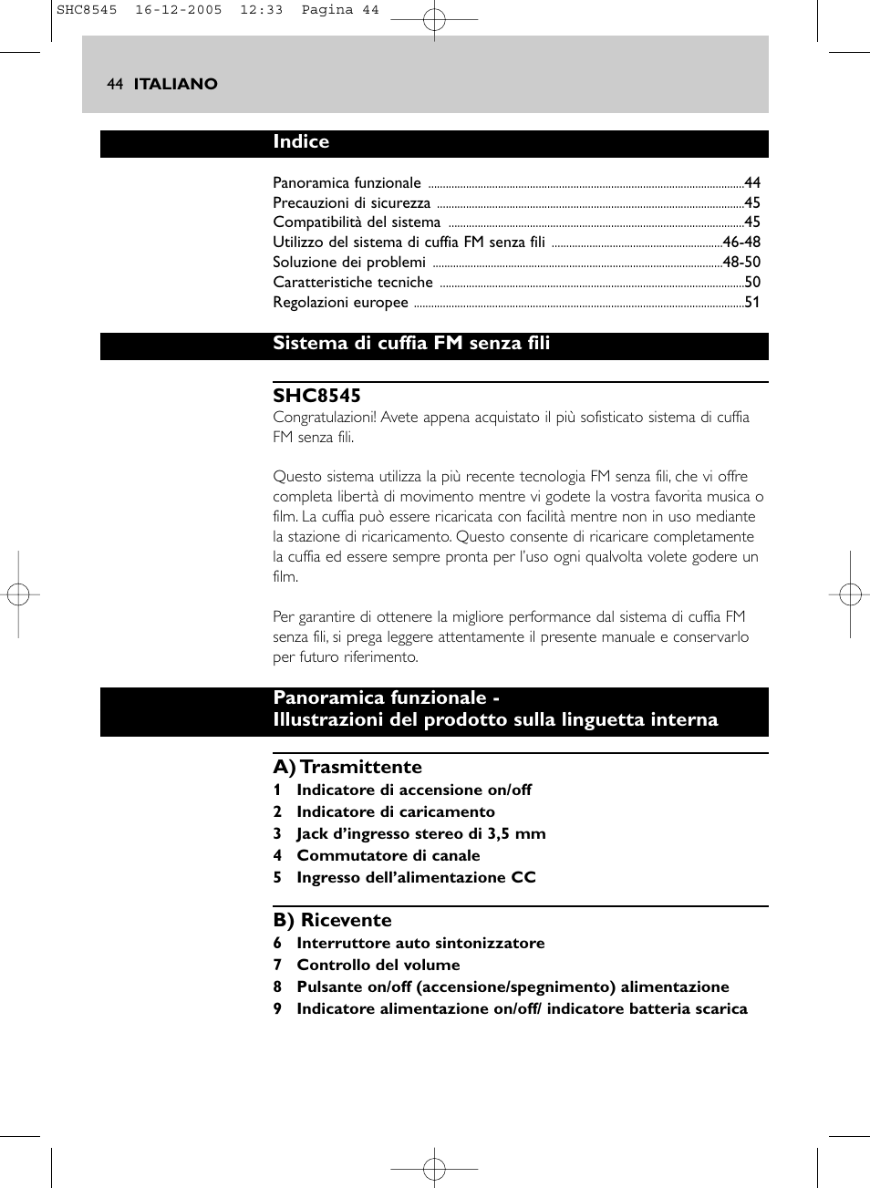 Philips SHC8545-05 User Manual | Page 44 / 149