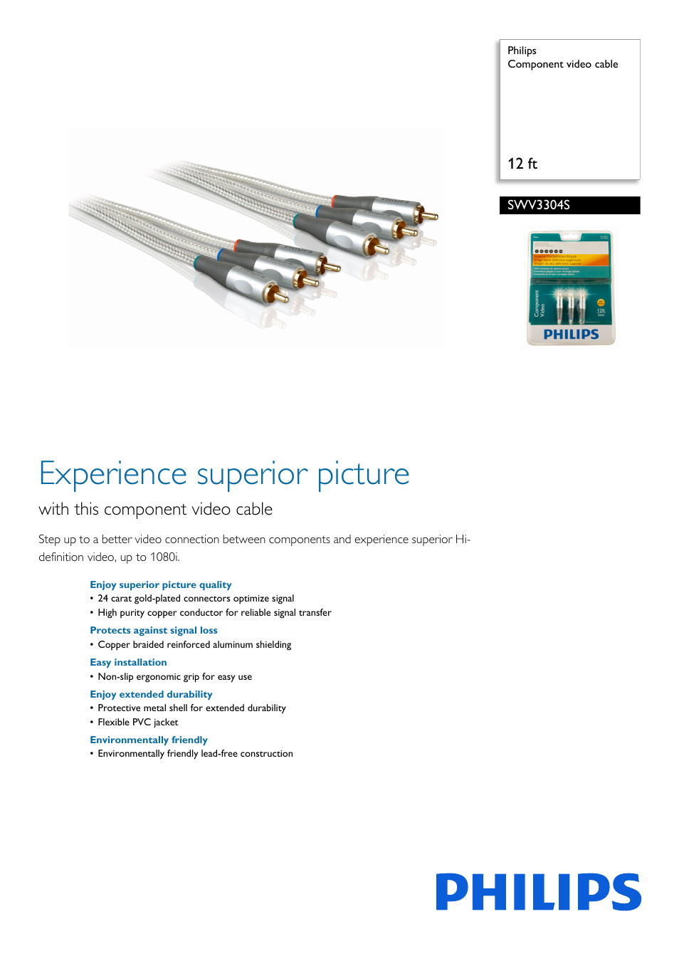 Philips SWV3304S-27 User Manual | 2 pages