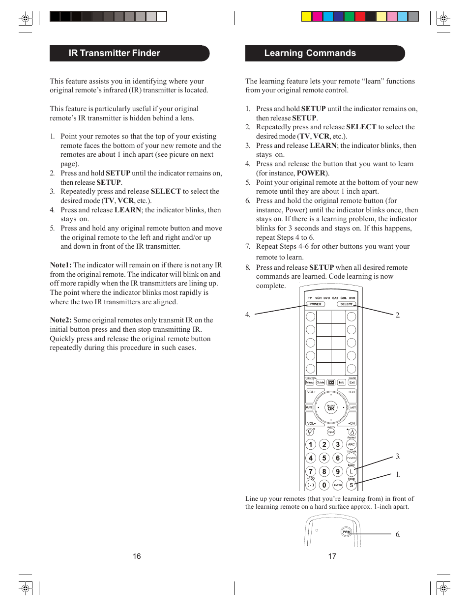 Philips Perfect replacement Universal remote control SRU4106 6 in 1 User Manual | Page 9 / 33