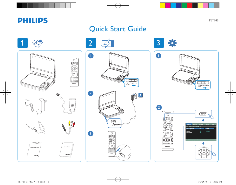 Philips PET749-37 User Manual | 2 pages