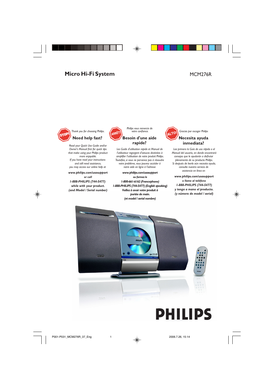 Philips MCM276R-37B User Manual | 34 pages