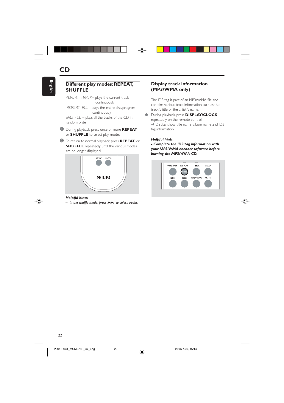 Philips MCM276R-37B User Manual | Page 22 / 34