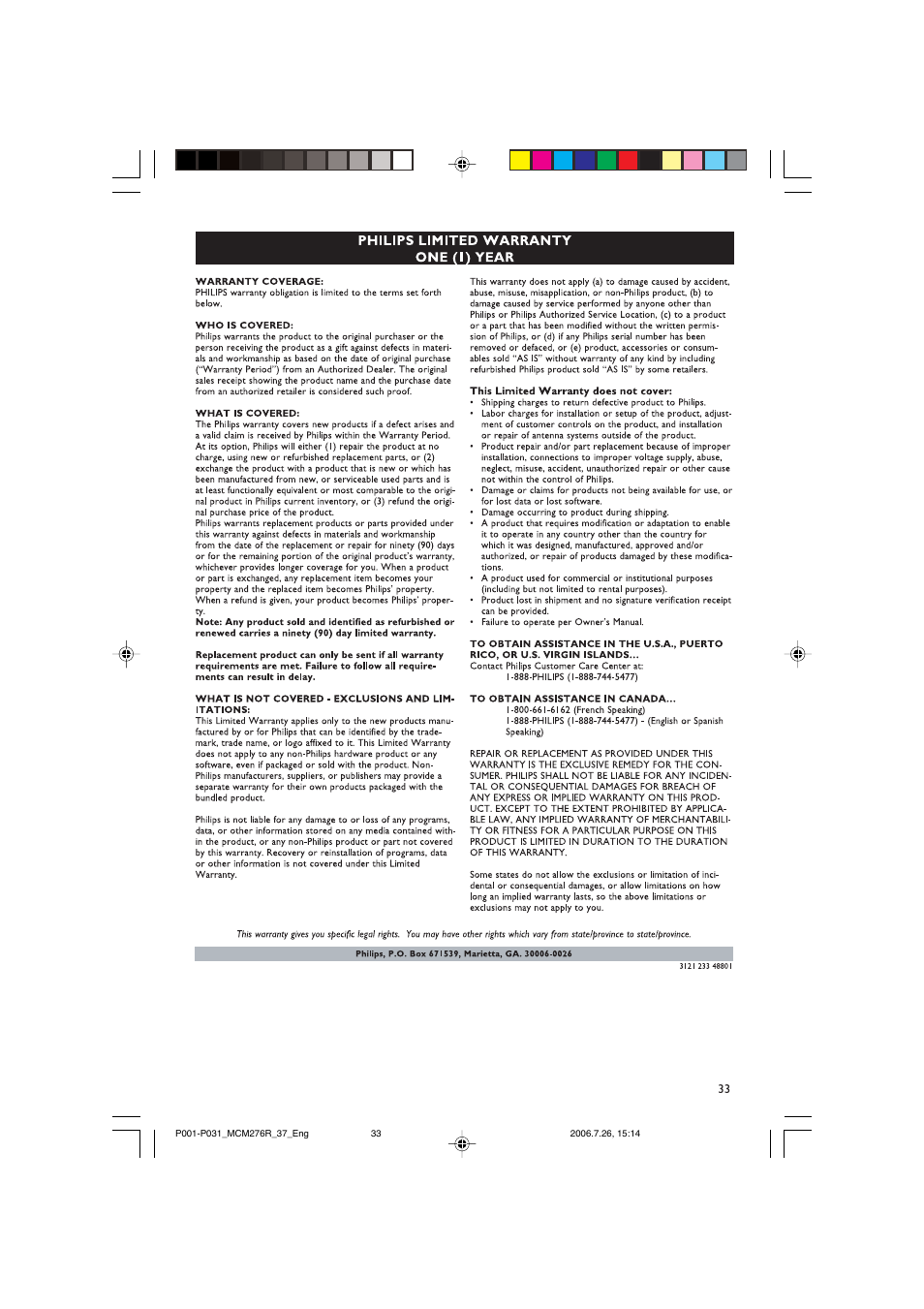 Philips MCM276R-37B User Manual | Page 33 / 34