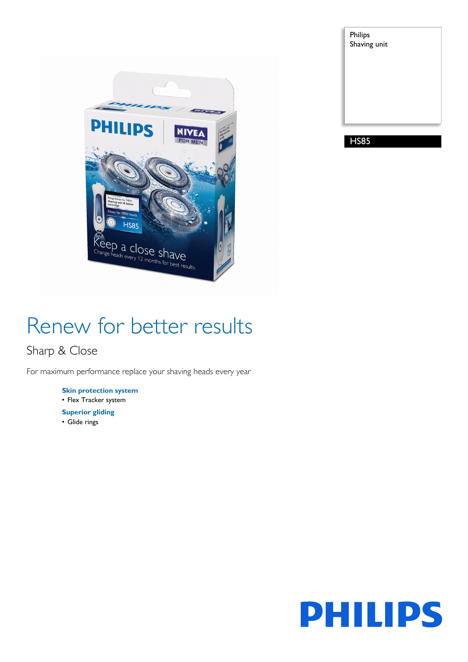 Philips HS85-00 User Manual | 2 pages