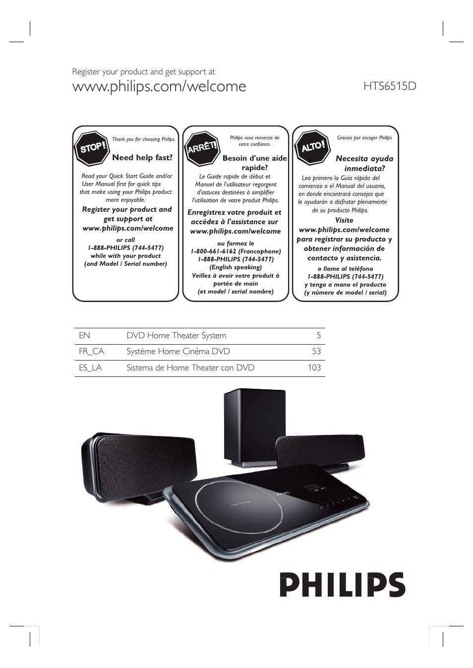 Philips HTS6515D-37B User Manual | 52 pages