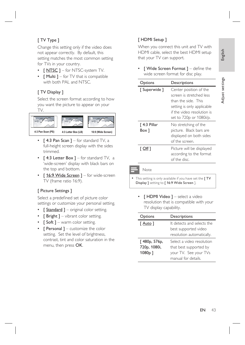 Philips HTS6515D-37B User Manual | Page 43 / 52