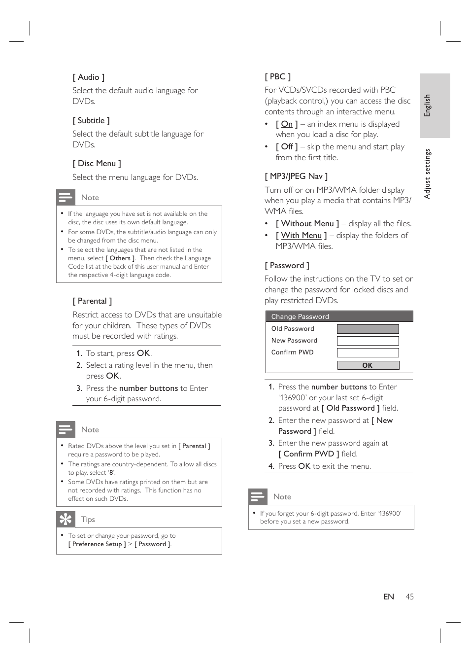 Philips HTS6515D-37B User Manual | Page 45 / 52