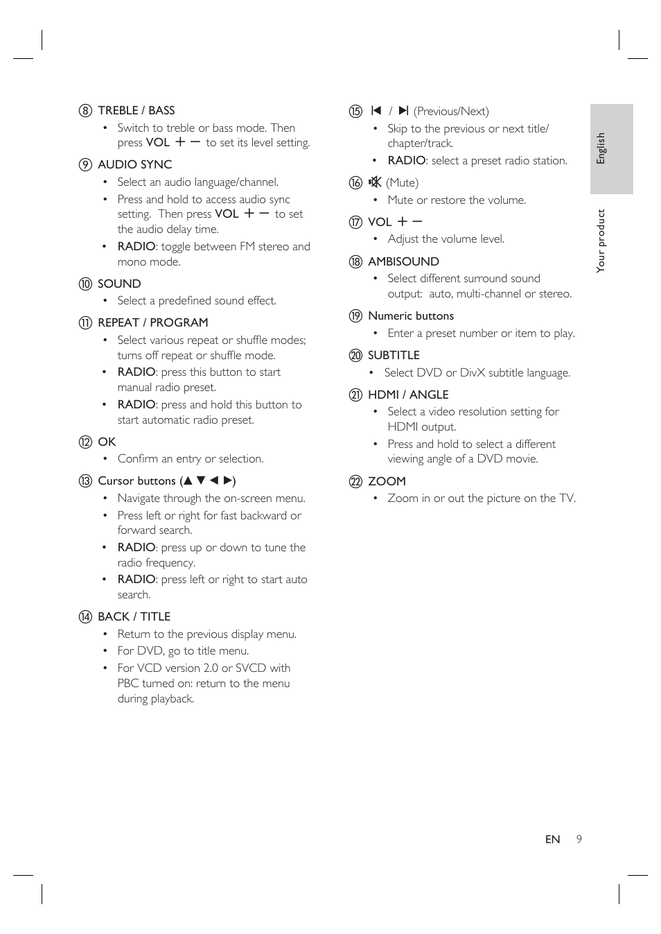 Philips HTS6515D-37B User Manual | Page 9 / 52