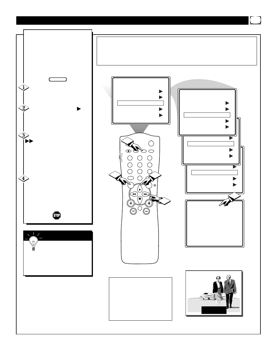 Sing the, Losed, Aption | Ontrol | Philips 20PT91S User Manual | Page 13 / 40