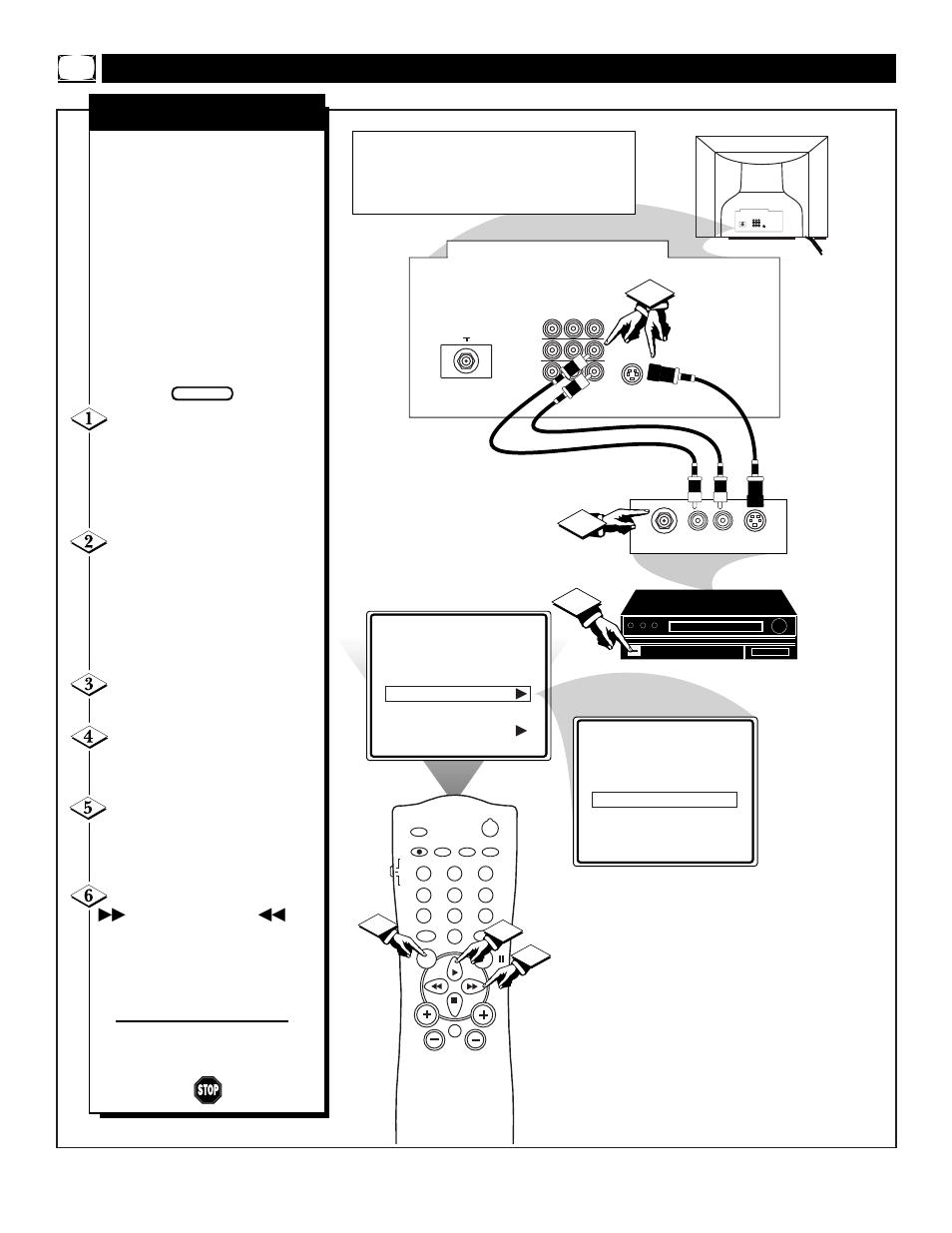 Ow to, Se the, Udio | Ideo, Nput, Acks | Philips 20PT91S User Manual | Page 26 / 40