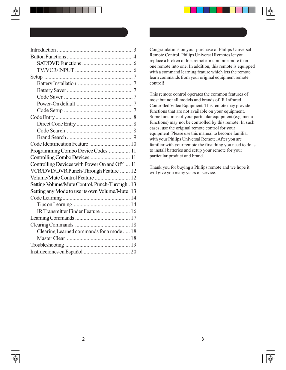 Philips SRU4208WM-17 User Manual | Page 2 / 21