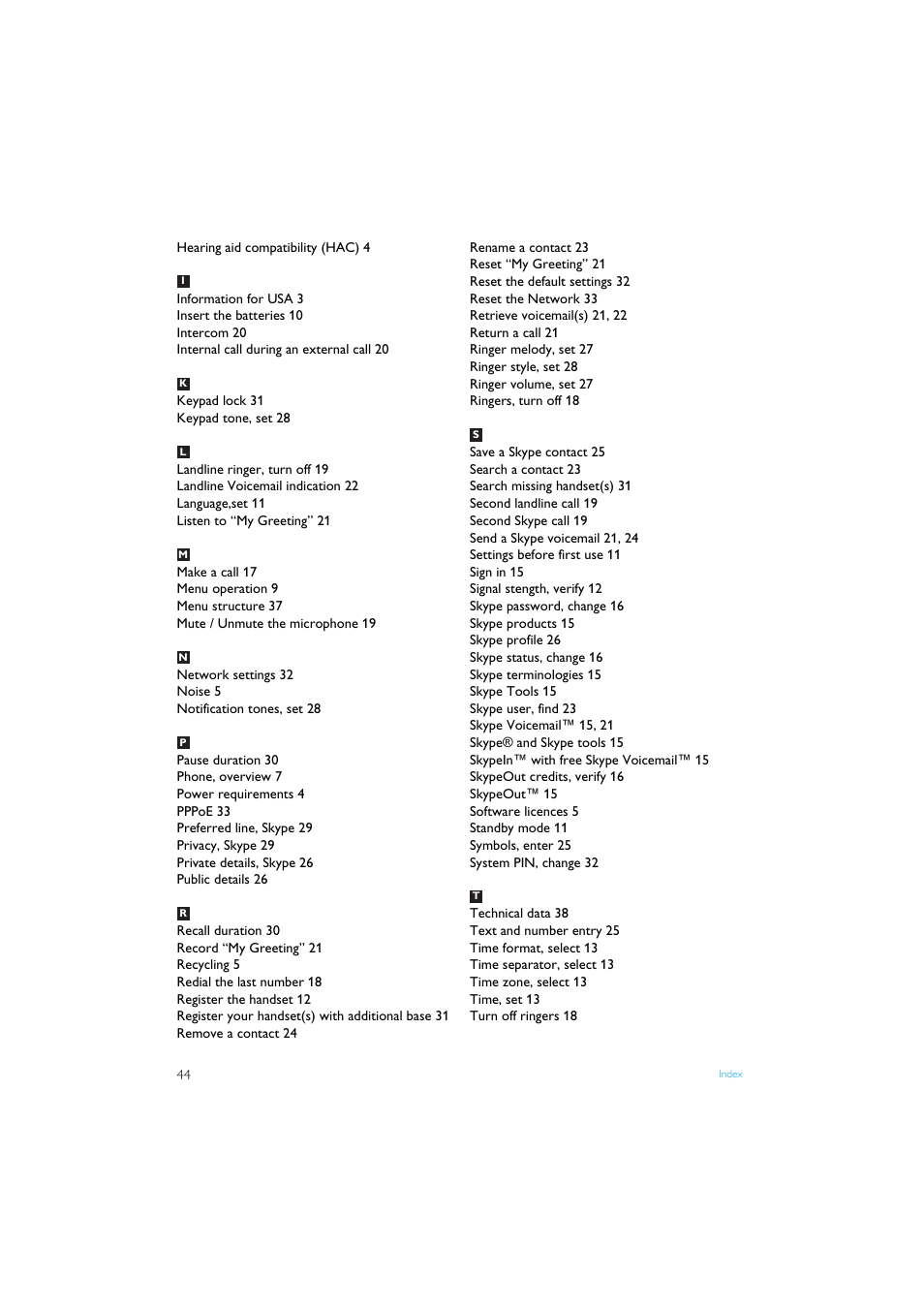 Philips Internet-DECT phone VOIP8411B User Manual | Page 46 / 50