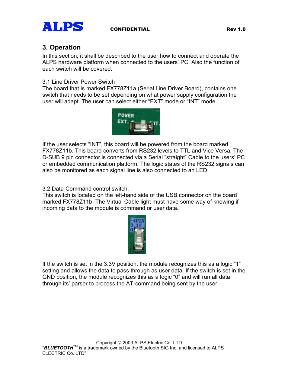 Operation | Alps Electric Virtual Cable Light Module User Manual | Page 4 / 5