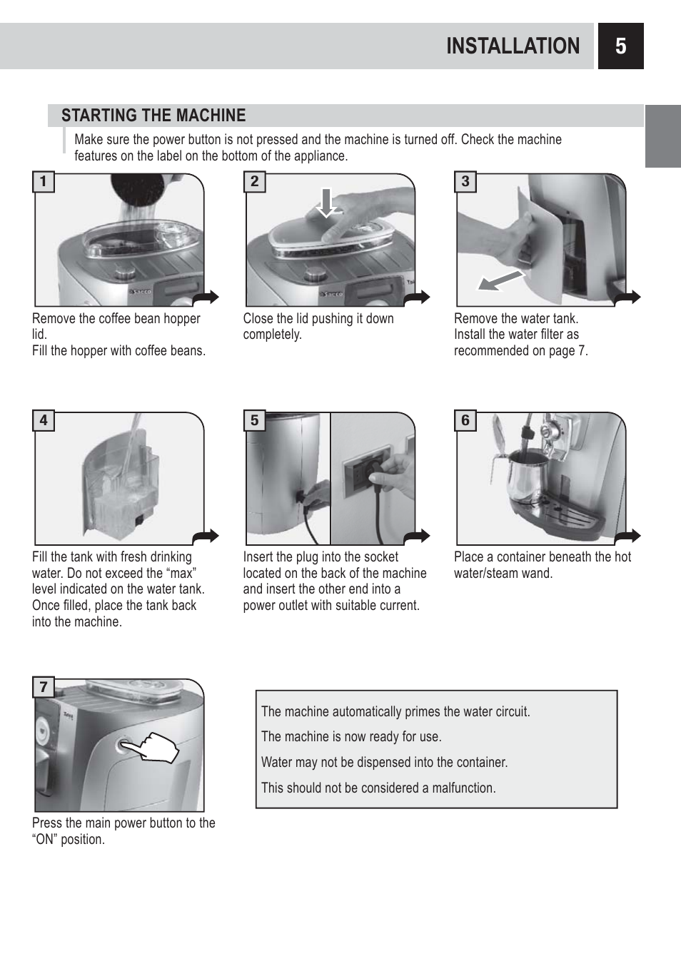 Installation | Philips 10002865 User Manual | Page 7 / 36