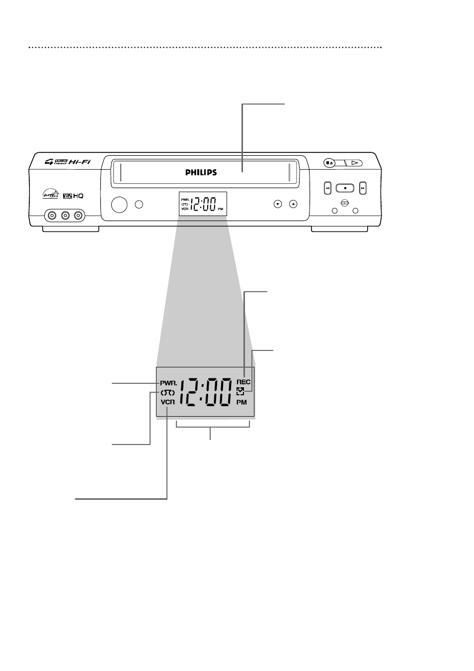 26 vcr display panel, Vrb611 | Philips VRB611AT99 User Manual | Page 26 / 56