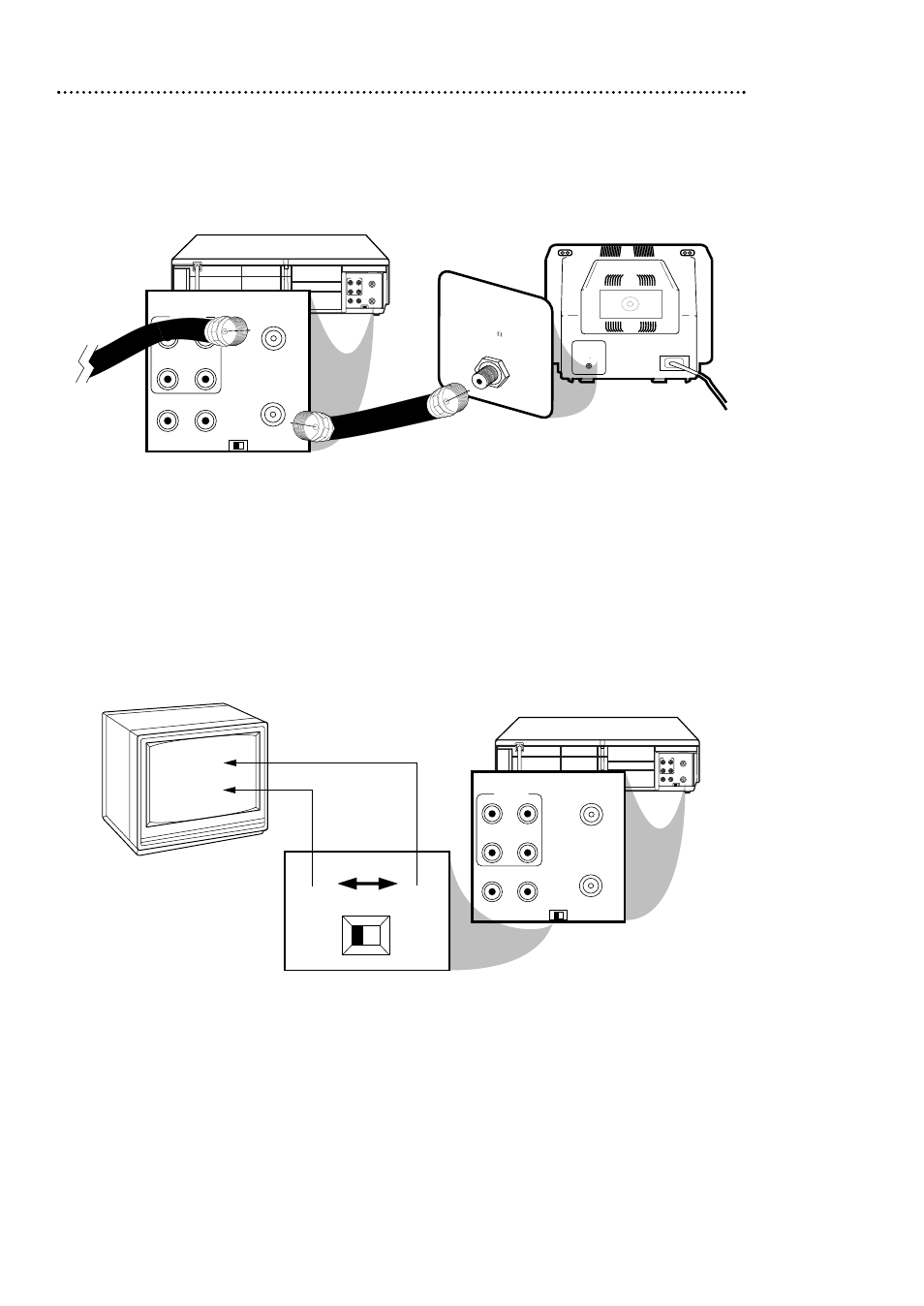 Ch3 ch4, Plug in the tv and the vcr, Ch3 / ch4 switch | Philips VRB611AT99 User Manual | Page 7 / 56