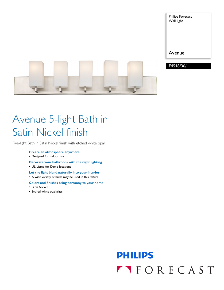 Philips F451836 User Manual | 2 pages