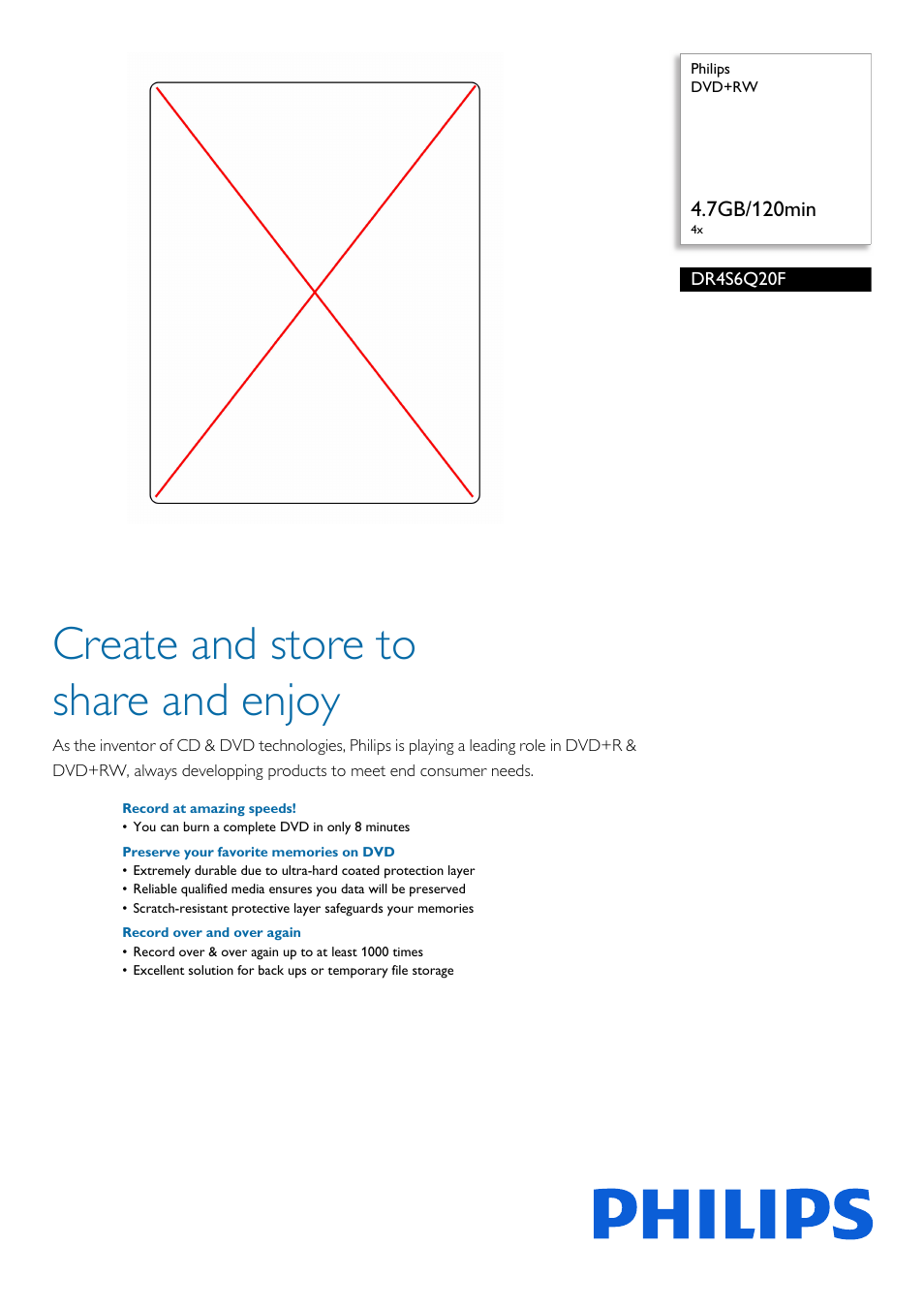 Philips DR4S6Q20F-17 User Manual | 2 pages