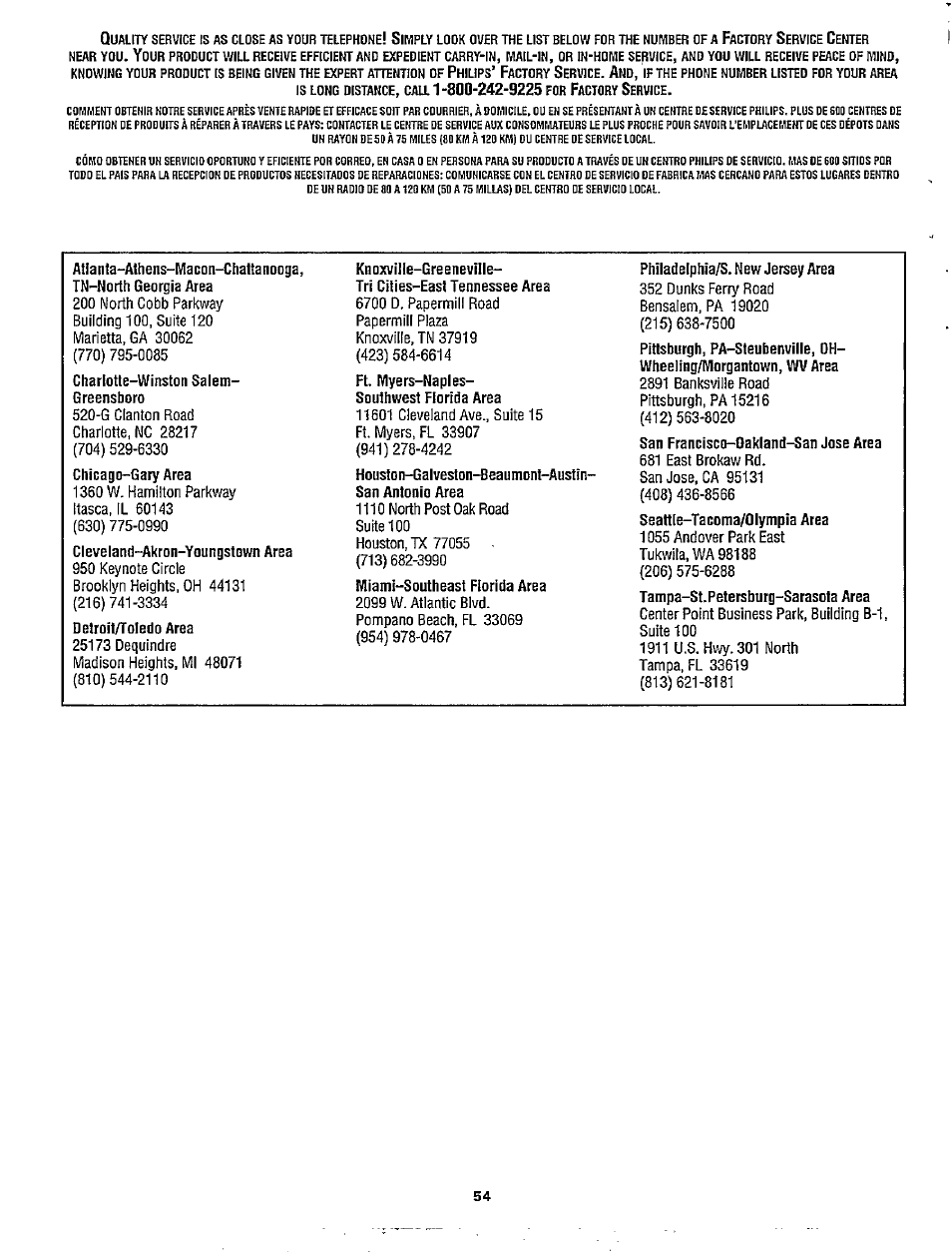 Philips MX3297B User Manual | Page 54 / 56