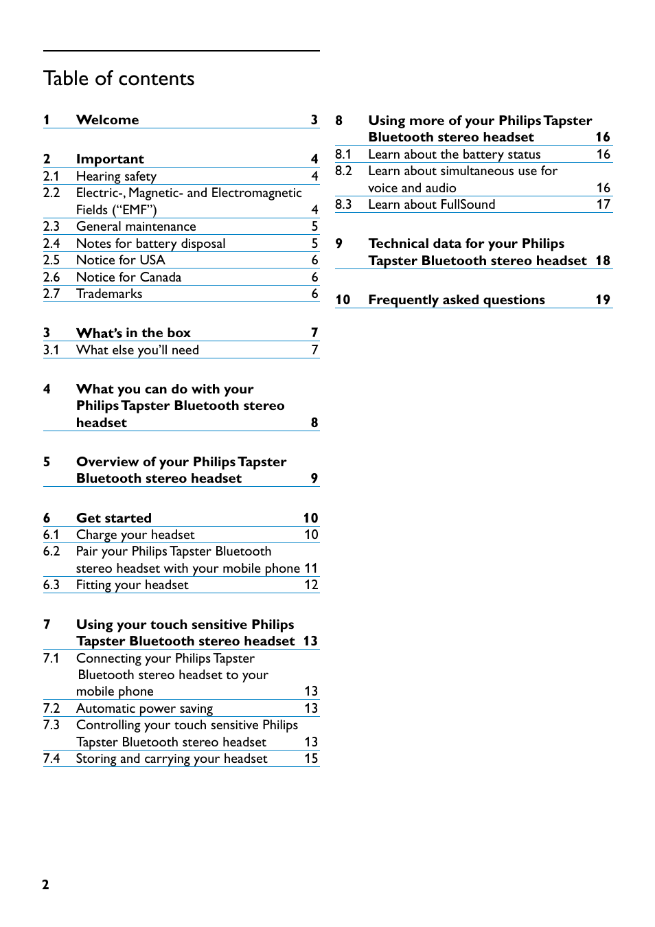 Philips SHB7110-37 User Manual | Page 2 / 21