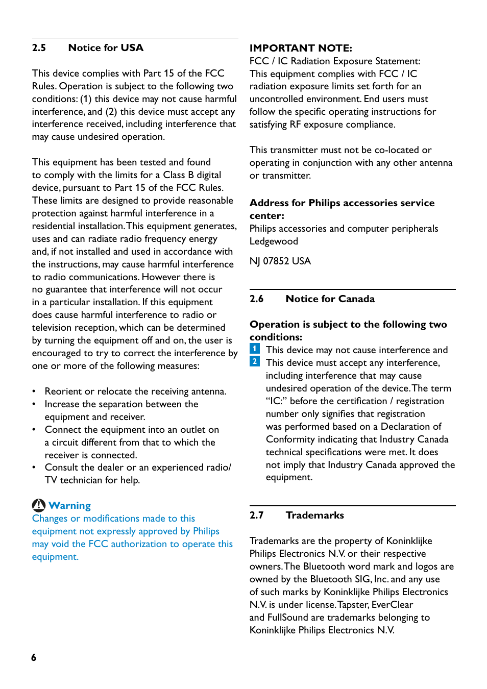 Philips SHB7110-37 User Manual | Page 6 / 21