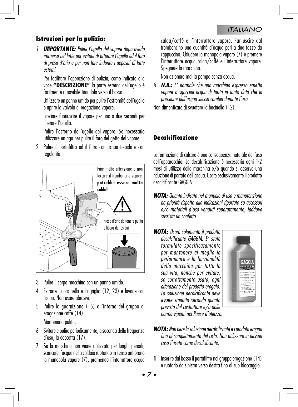 Philips GAGGIA NEW ES06 COLOR RED User Manual | Page 10 / 76
