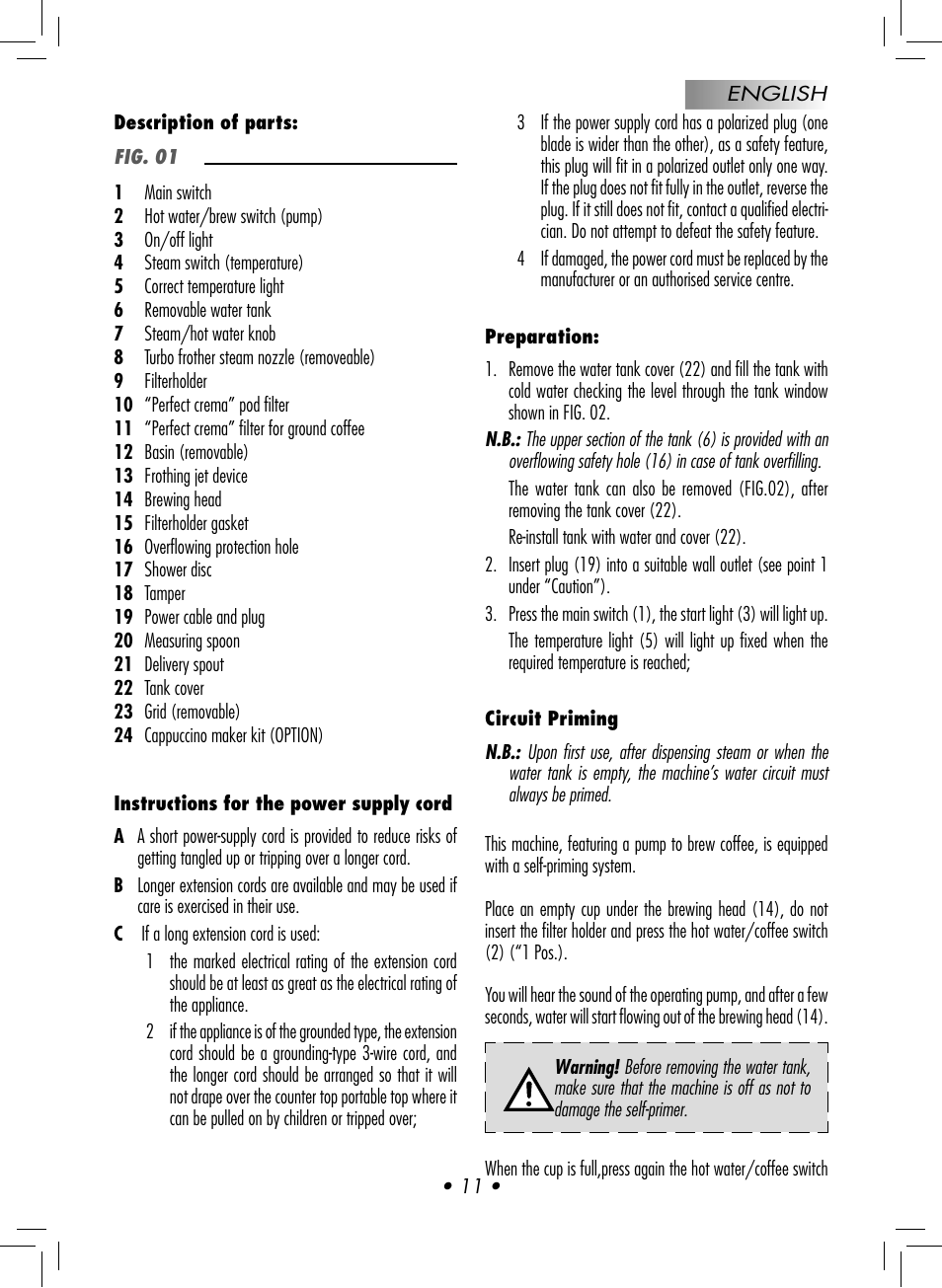 Philips GAGGIA NEW ES06 COLOR RED User Manual | Page 14 / 76