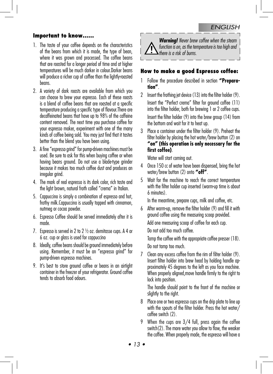 Philips GAGGIA NEW ES06 COLOR RED User Manual | Page 16 / 76