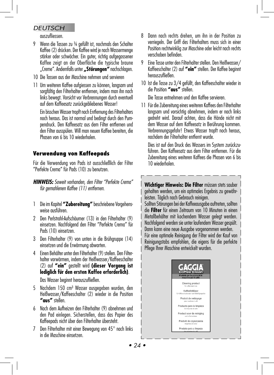 Philips GAGGIA NEW ES06 COLOR RED User Manual | Page 27 / 76