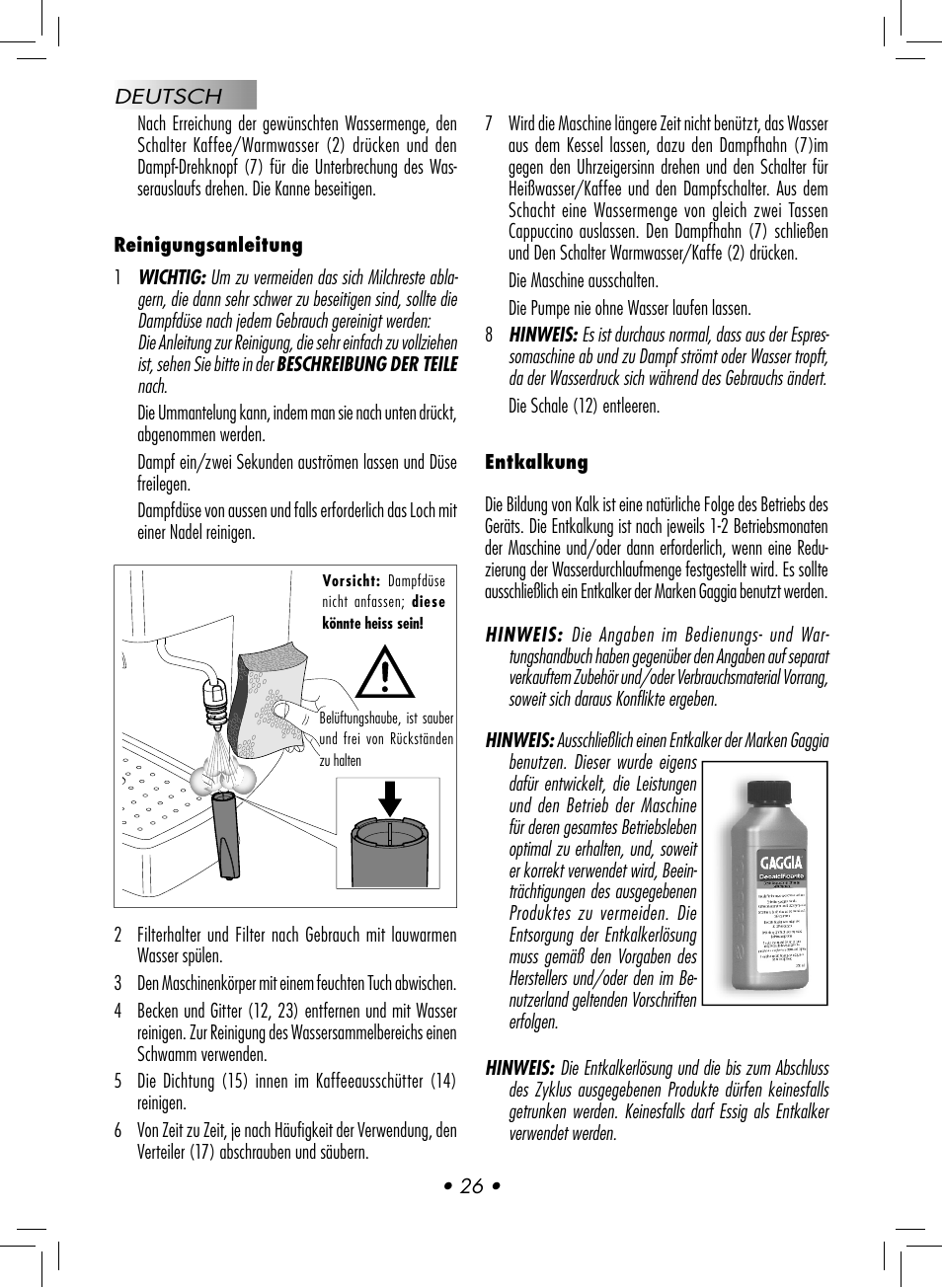 Philips GAGGIA NEW ES06 COLOR RED User Manual | Page 29 / 76