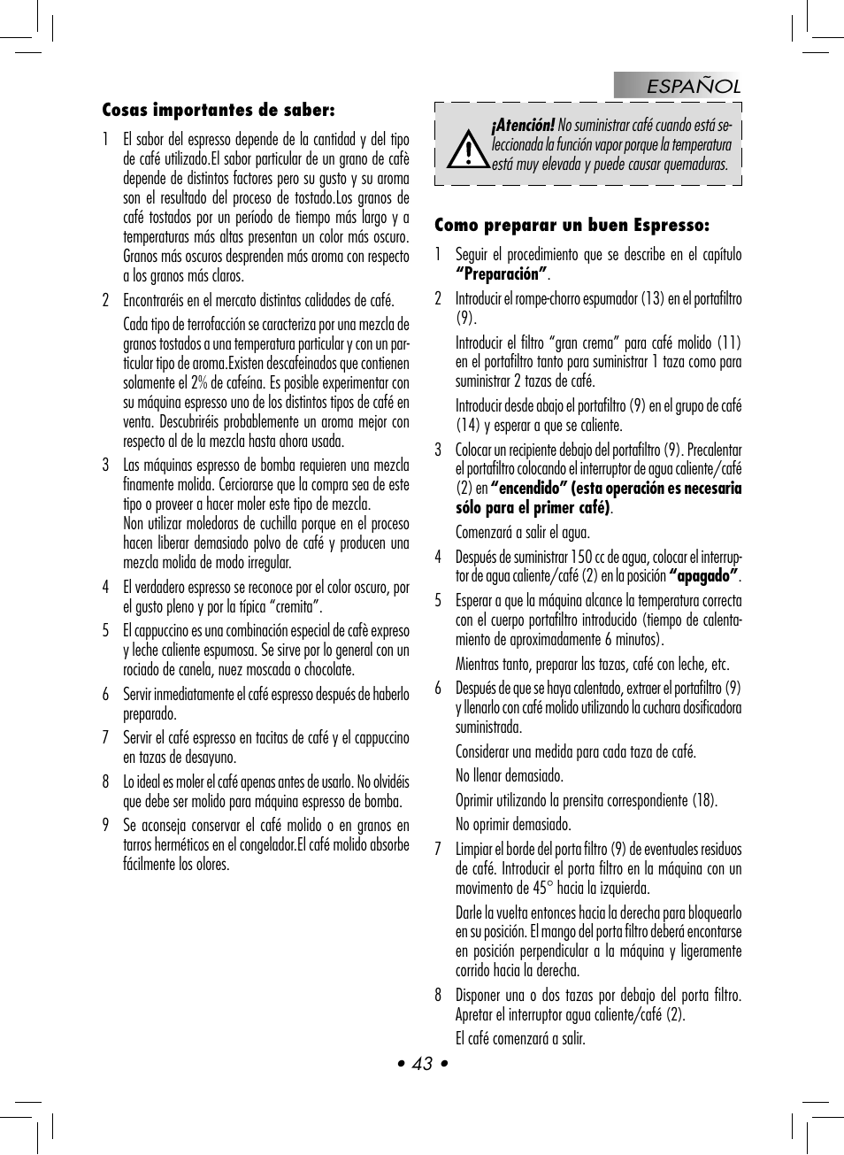 Philips GAGGIA NEW ES06 COLOR RED User Manual | Page 46 / 76