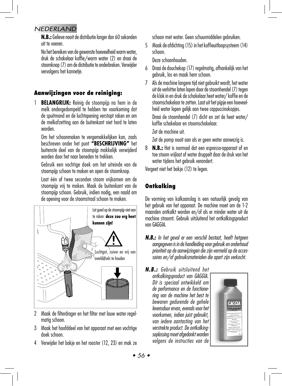 Philips GAGGIA NEW ES06 COLOR RED User Manual | Page 59 / 76