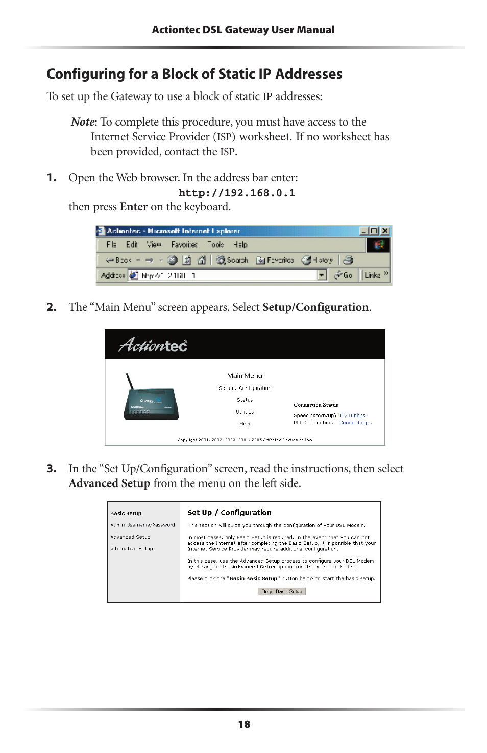 Actiontec electronic Wireless DSL Gateway GT704WG-QW04 User Manual | Page 21 / 97