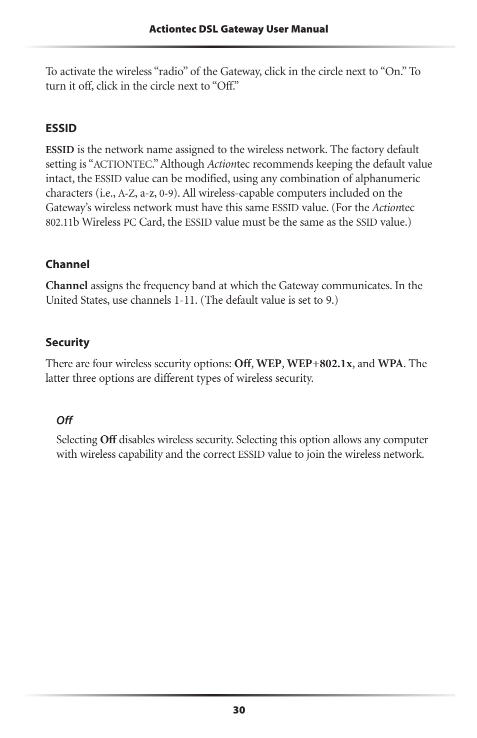 Actiontec electronic Wireless DSL Gateway GT704WG-QW04 User Manual | Page 33 / 97