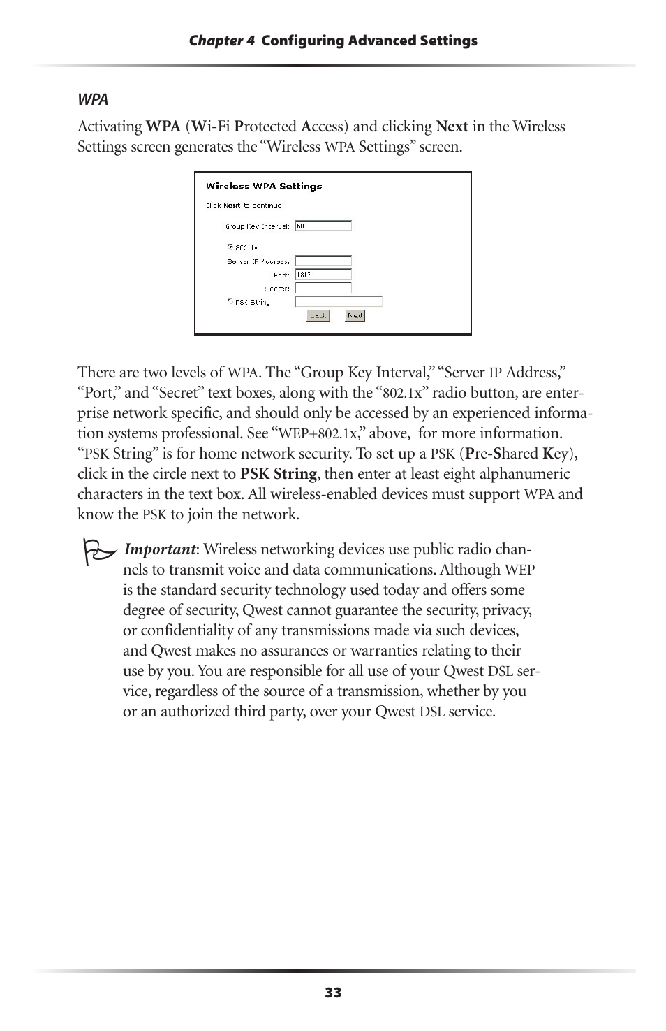 Actiontec electronic Wireless DSL Gateway GT704WG-QW04 User Manual | Page 36 / 97