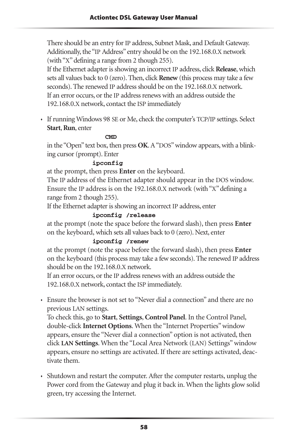 Actiontec electronic Wireless DSL Gateway GT704WG-QW04 User Manual | Page 61 / 97
