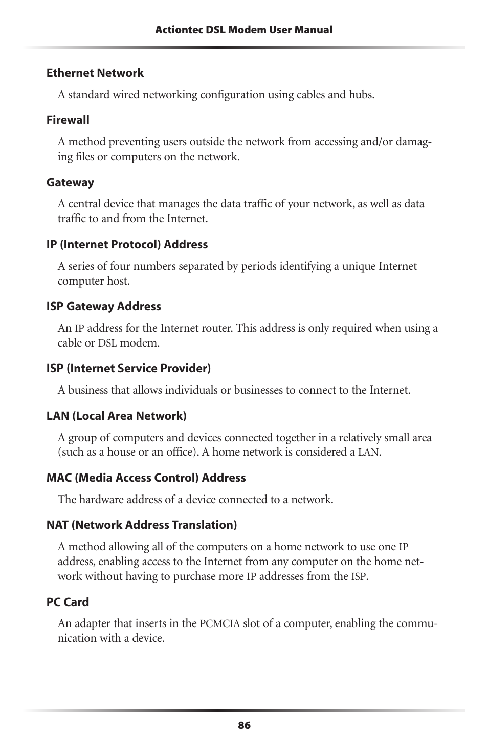 Actiontec electronic Wireless DSL Gateway GT704WG-QW04 User Manual | Page 89 / 97