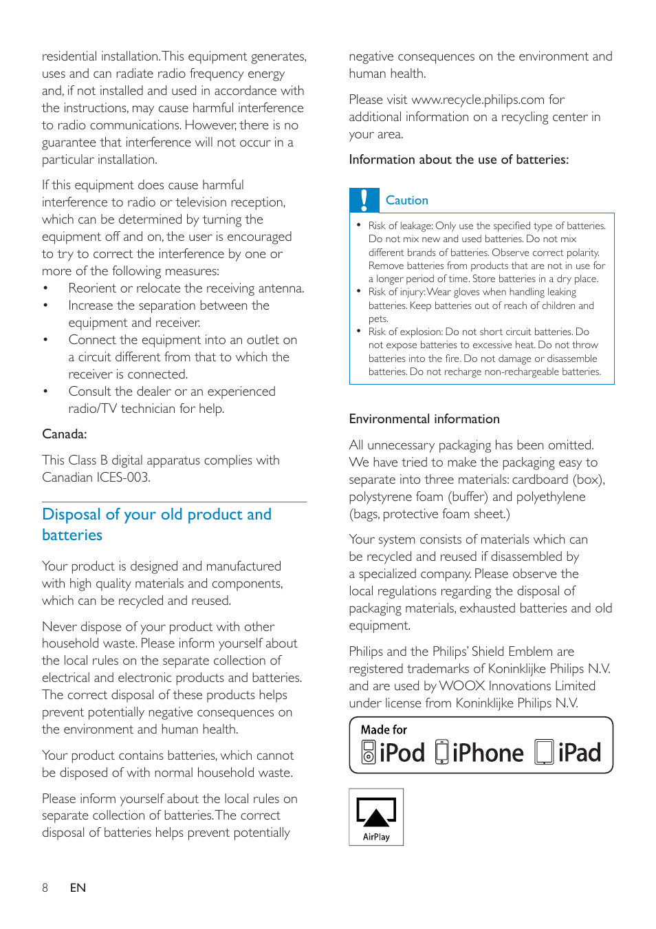 Philips AD7000W-37 User Manual | Page 8 / 28