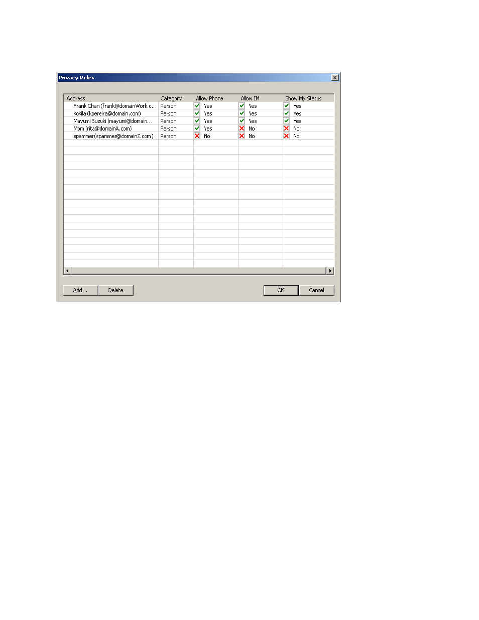 3 privacy rules, 4 open diagnostic log and folder, Privacy rules open diagnostic log and folder | Actiontec electronic 1.5 Telephone User Manual | Page 59 / 70
