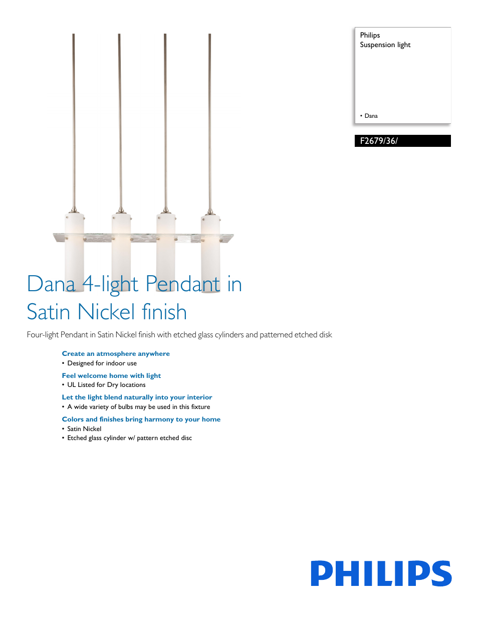 Philips F267936 User Manual | 2 pages