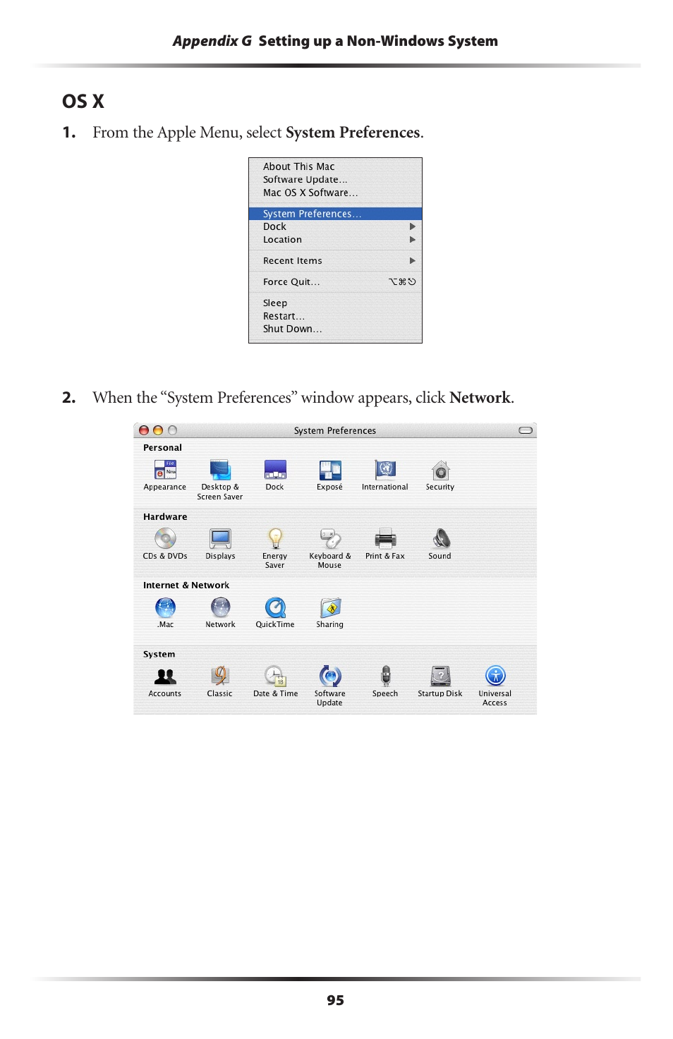 Os x | Actiontec electronic GT701R User Manual | Page 100 / 113