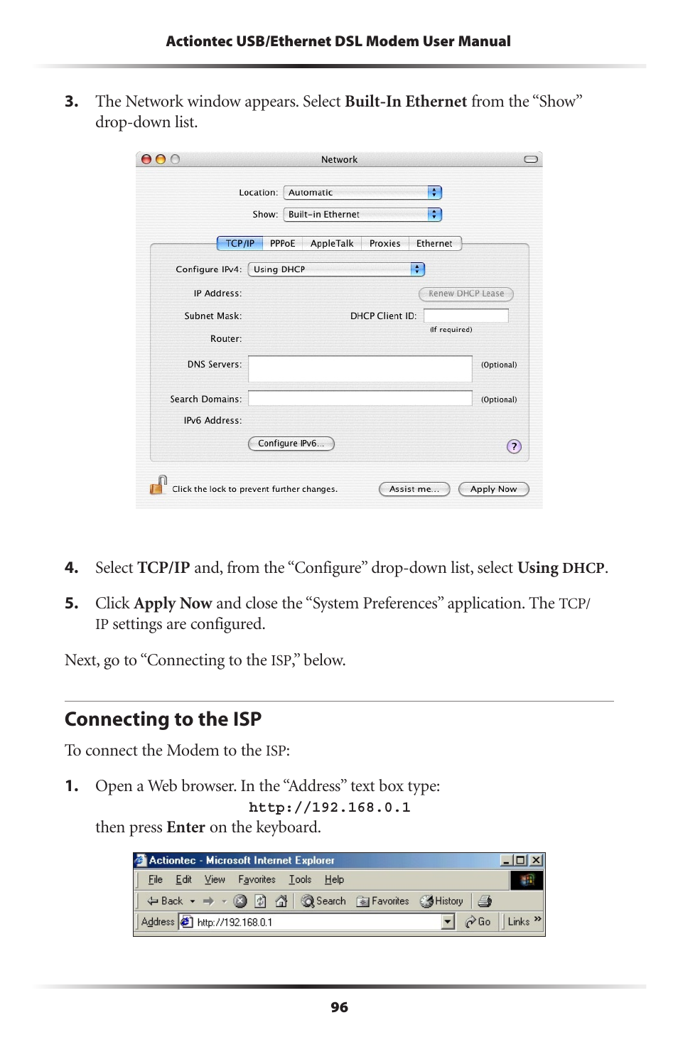 Connecting to the isp | Actiontec electronic GT701R User Manual | Page 101 / 113