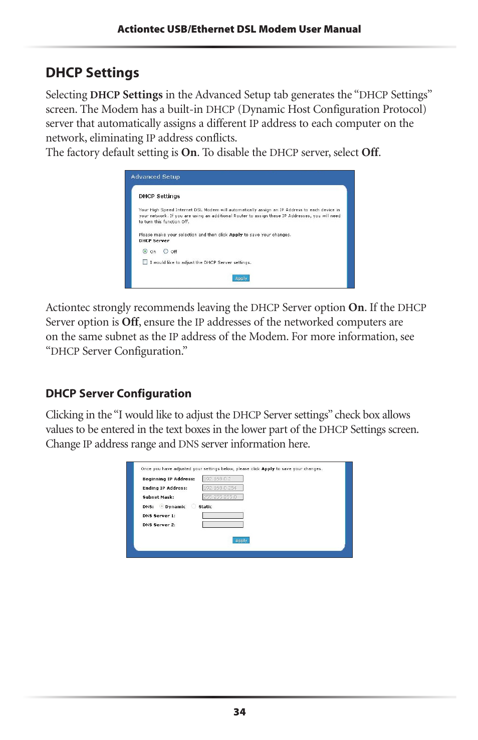 Dhcp settings | Actiontec electronic GT701R User Manual | Page 39 / 113