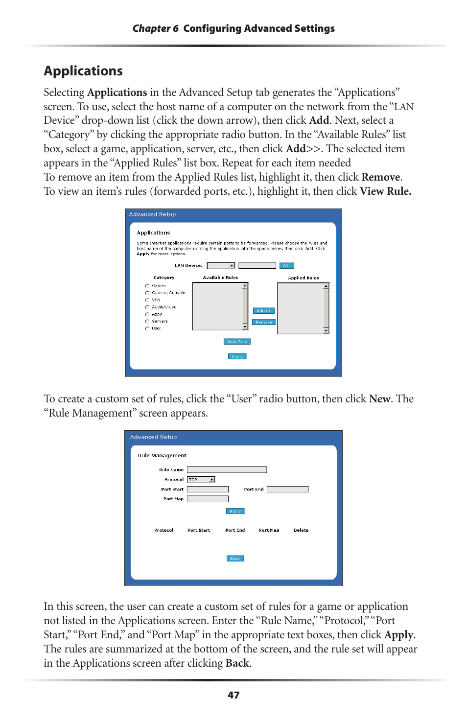 Applications | Actiontec electronic GT701R User Manual | Page 52 / 113